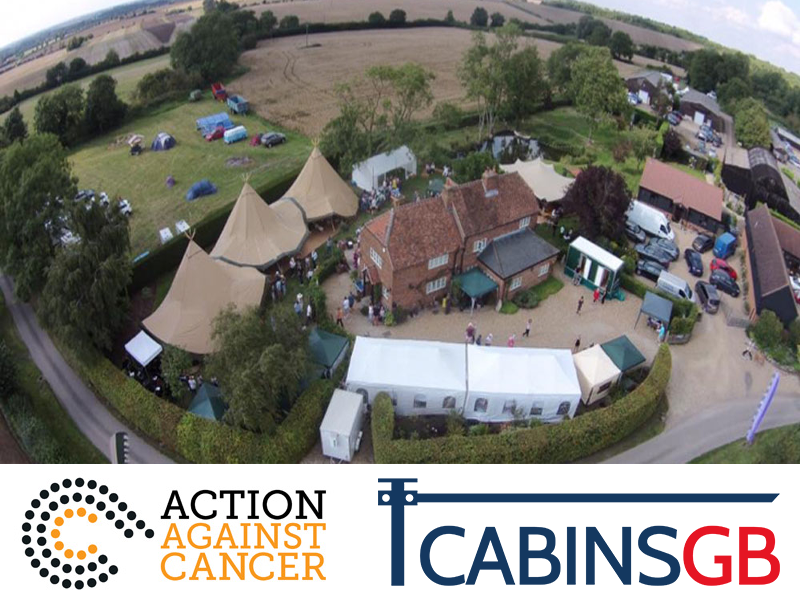 CabinsGB support Action Against Cancer