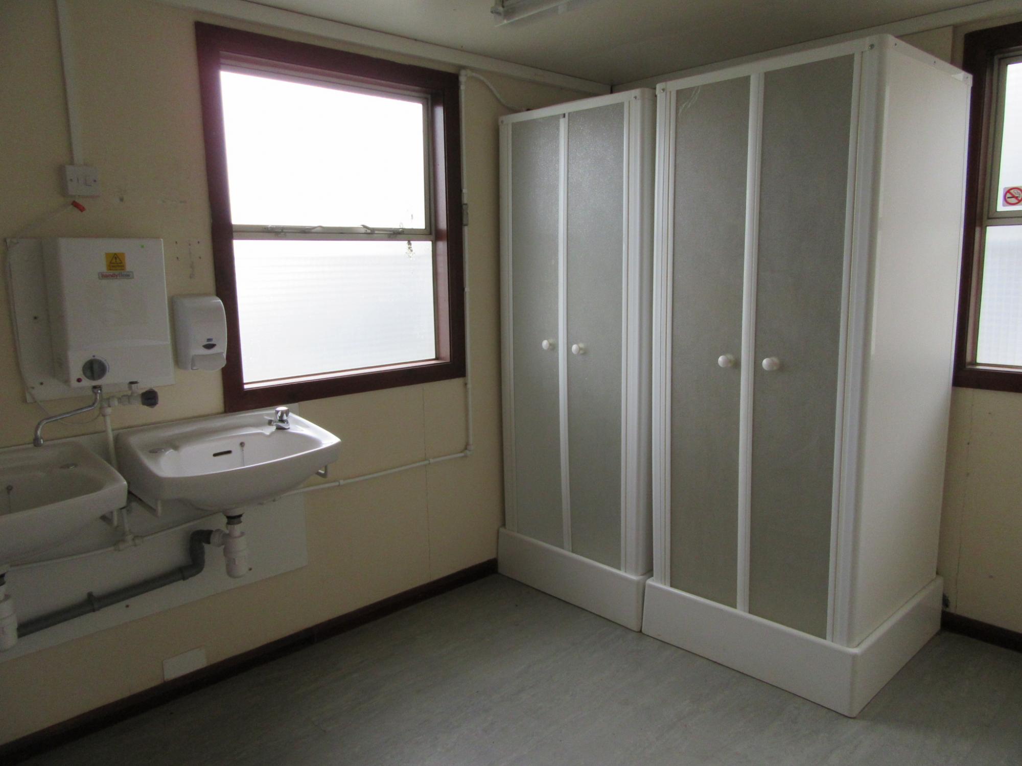 Individual toilet and shower blocks
