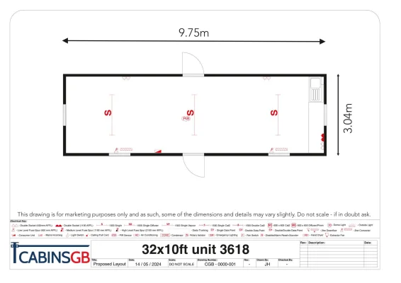  - Ref: 3618 - 32'x10' Cabin