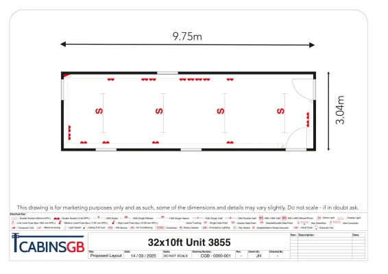  - Ref: 3855 - 32'x10' Cabin