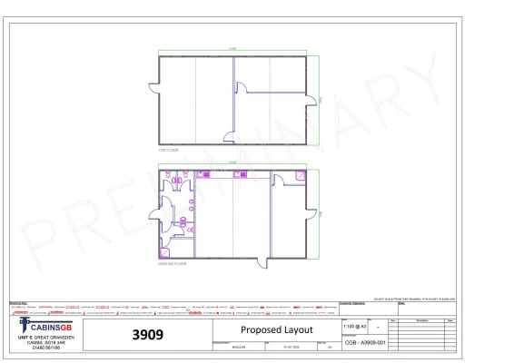  - Ref: 3909 - 7.2m x 12m Modular Building