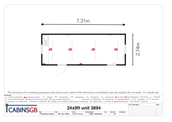  - Ref: 3894 - 24'x9' Cabins up to 24' Long