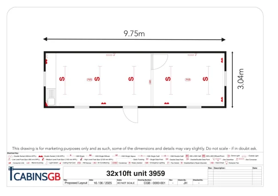  - Ref: 3959 - 32'x10' Cabin