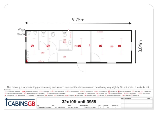  - Ref: 3958 - 32'x10' Cabin