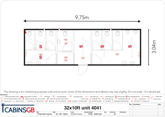  - Ref: 4041 - 32'x10' Toilet