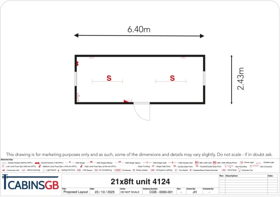  - Ref: 4124 - 21'x8' Cabins up to 24' Long