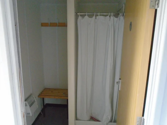 Shower Inside a Modular Cabin 